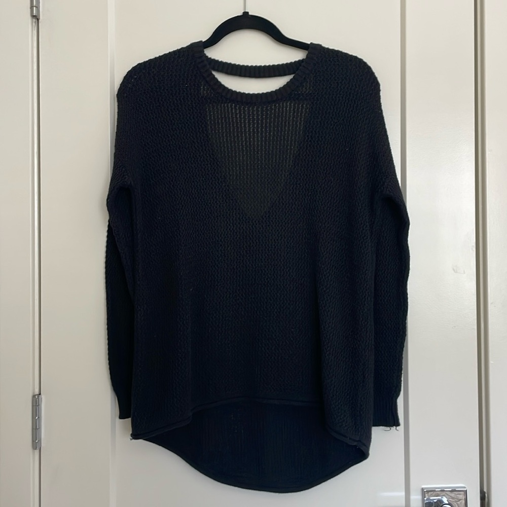 F21: Black Two-Way Wear Knit Sweater